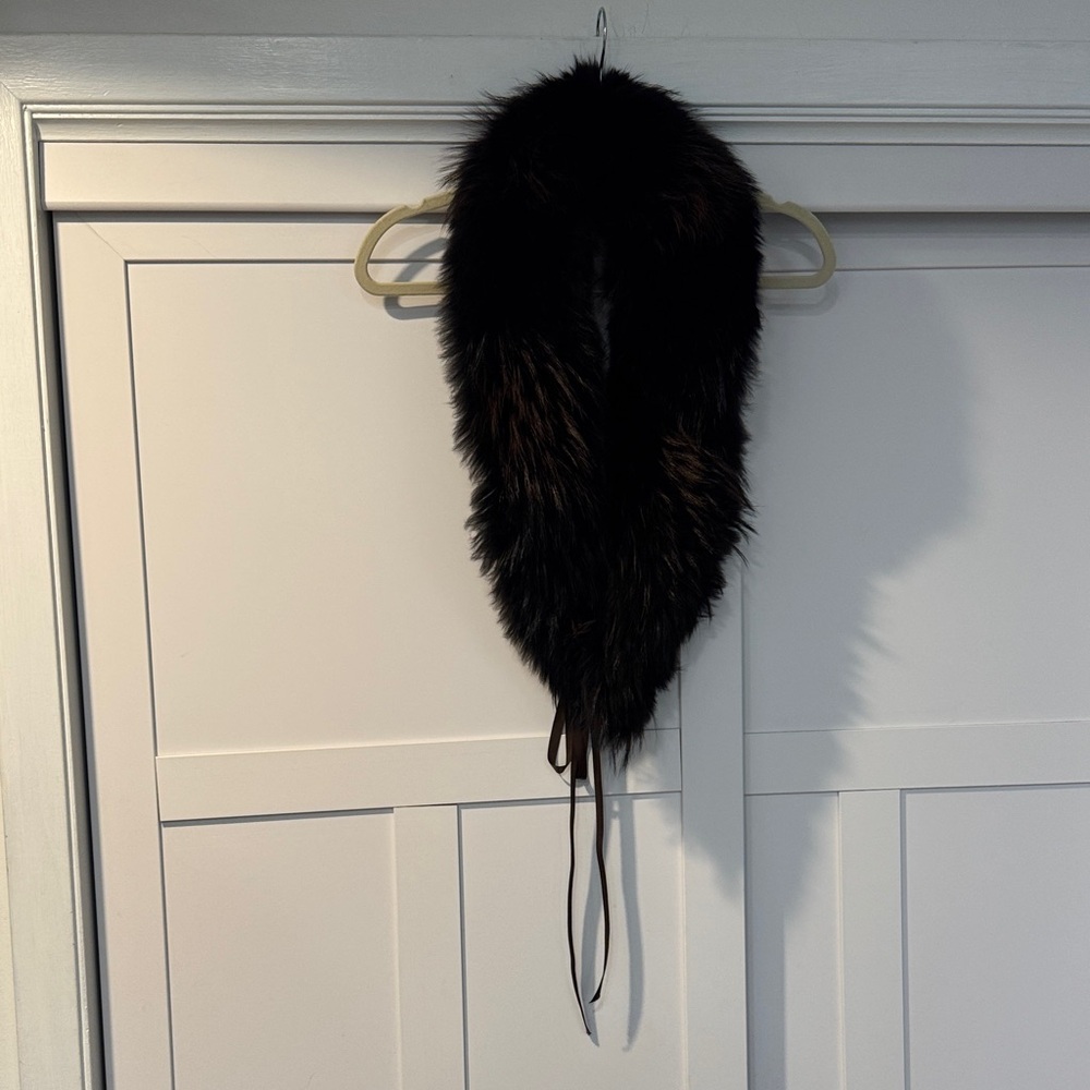 Vintage Theory faux Fur Scarf in Black and Brown